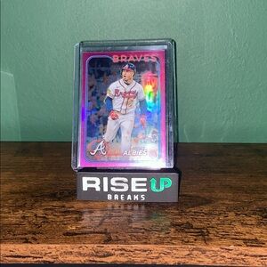 2024 Topps Chrome OZZIE ALBIES Pink Refractor #9 Atlanta Braves.